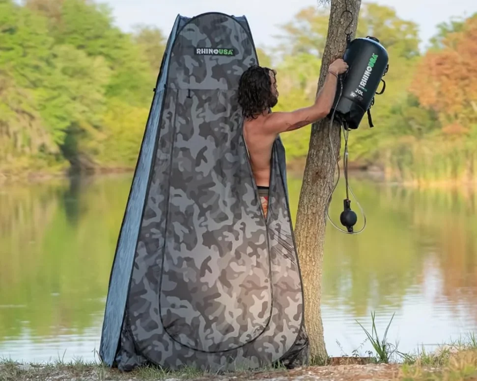 How to Stay Clean, While Camping, With a Portable Shower